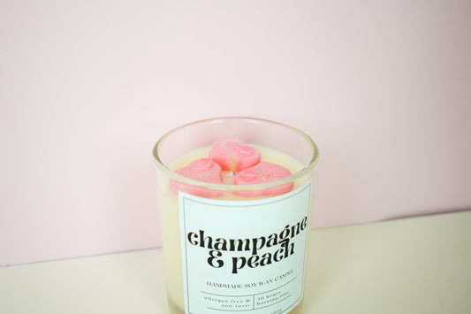 Scented Candle Champagne & Peach