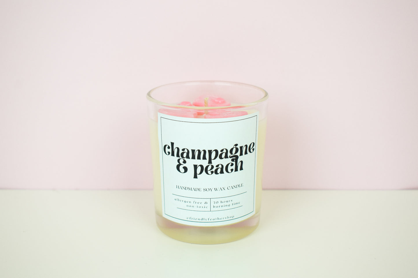 Scented Candle Champagne & Peach