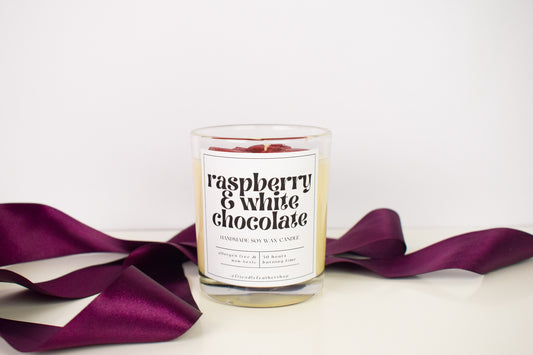 Scented Candle Raspberry & White Chocolate