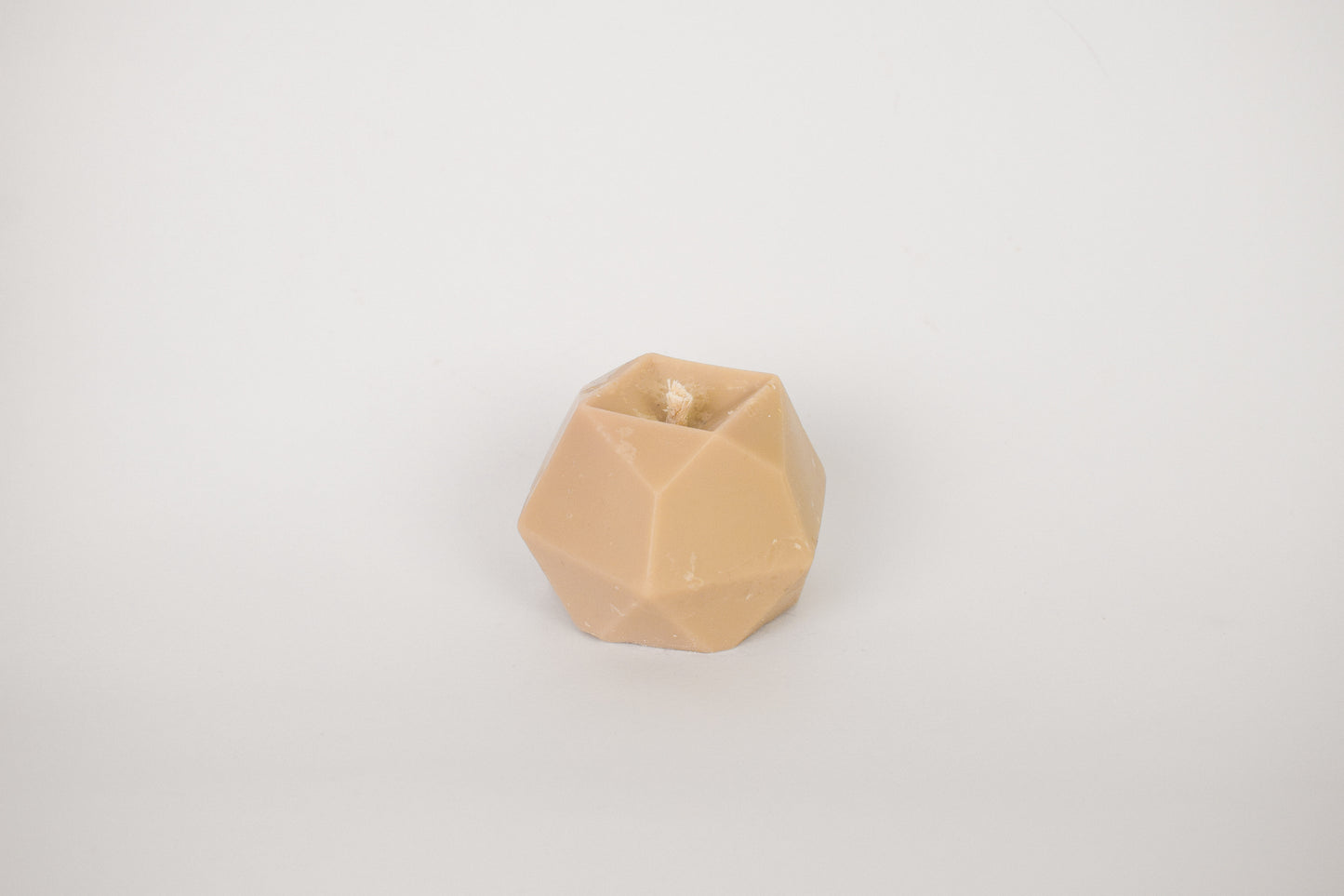 Geometric Candle Beige