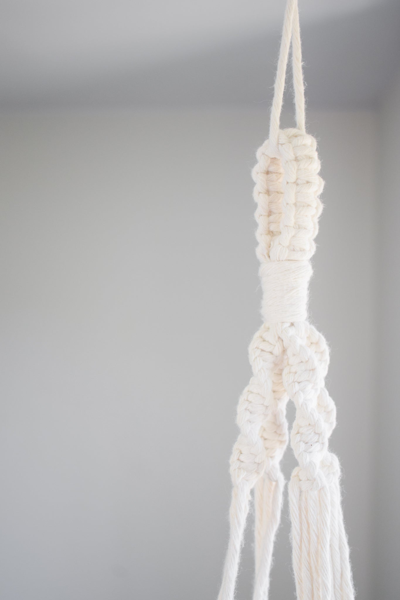 Macrame Plant Hanger White