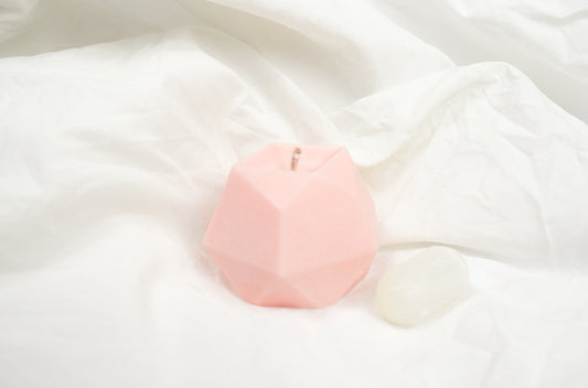 Geometric Candle Pink