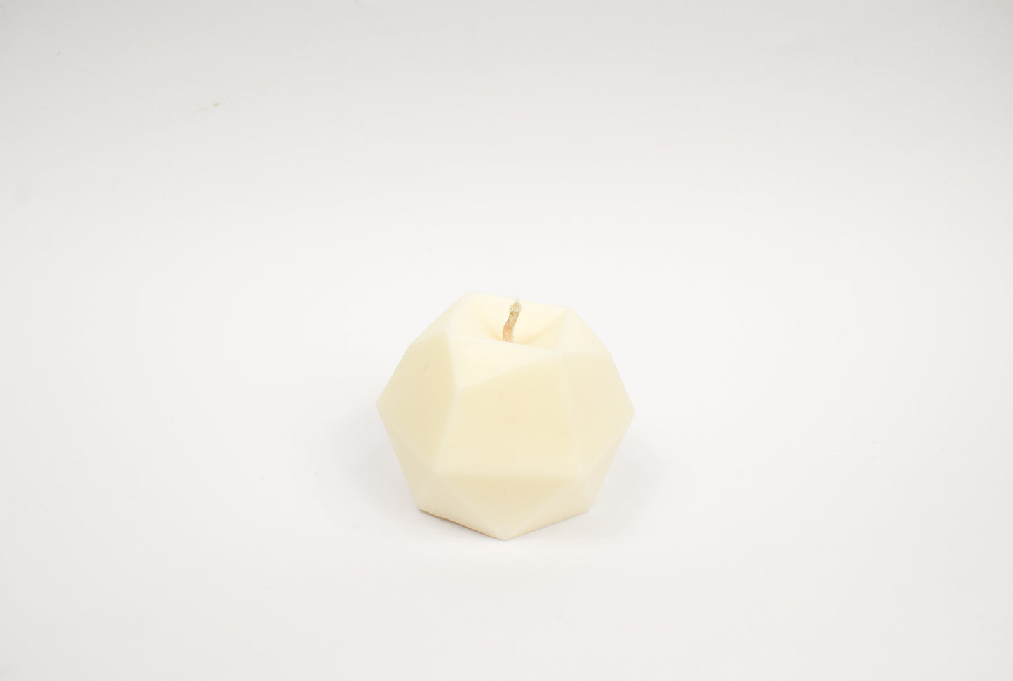 Geometric Candle Natural White