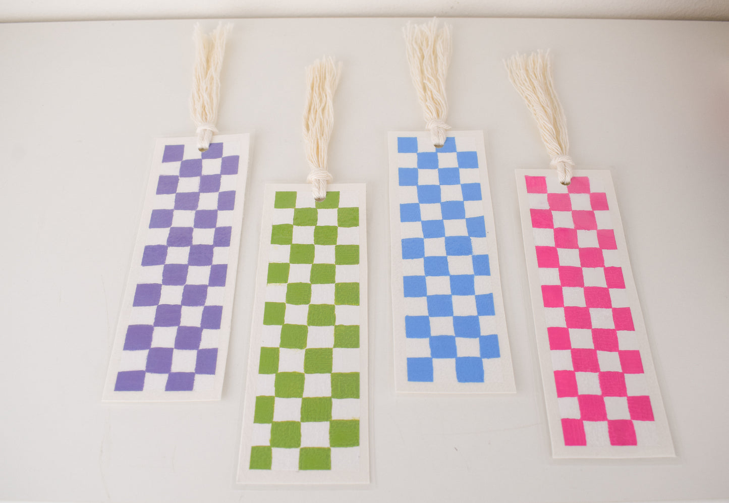 Checkered Bookmark Pink