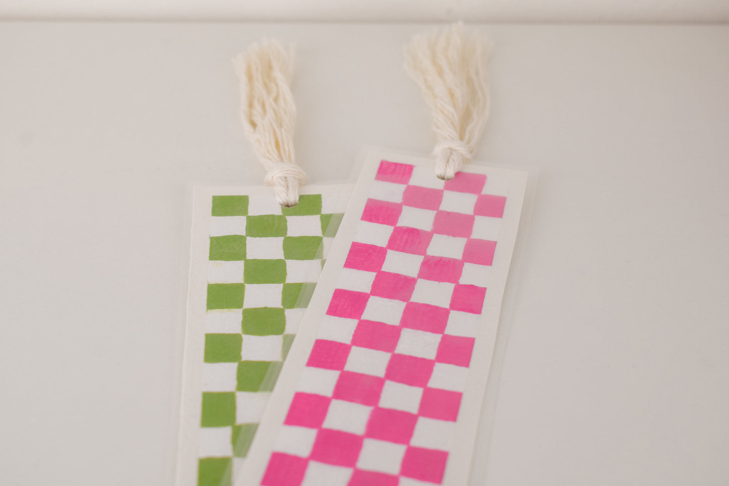 Checkered Bookmark Pink