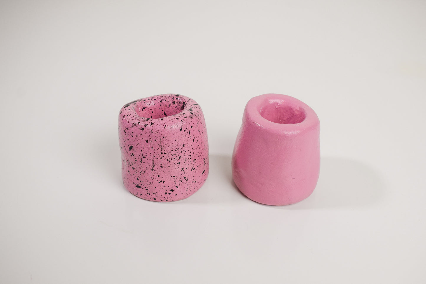 Ceramic Candle Holders Pink 2-pack